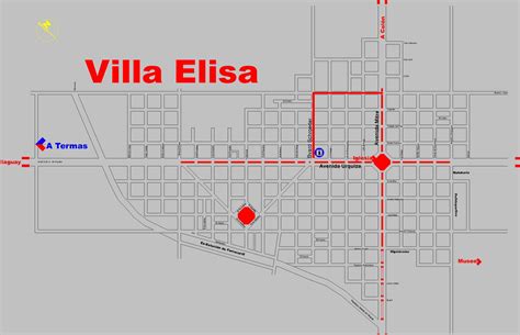 Plano De Villa Elisa Entre Rios Mapas Rutas Accesos Caminos