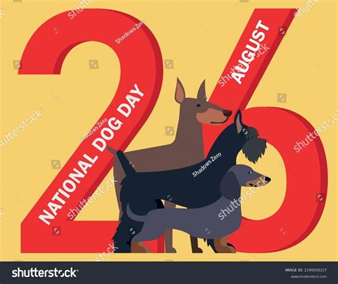 Important Day Happy National Dog Day Stock Vector Royalty Free