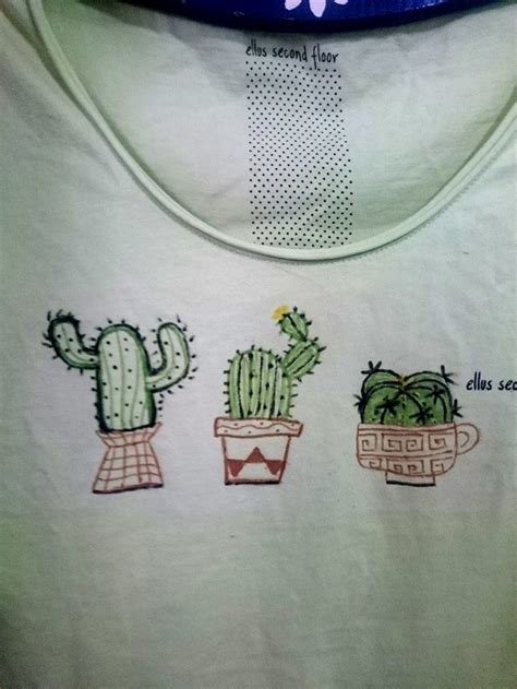 Estampa De Cactus Na Blusa Customizandonet Blog De Customização De
