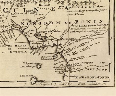 Old Map Of Negroland 1747 By Bowen Pre Colonial West Africa Slave