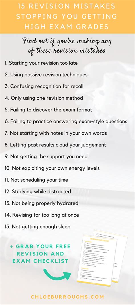 15 Revision Mistakes Stopping You Getting High Exam Grades