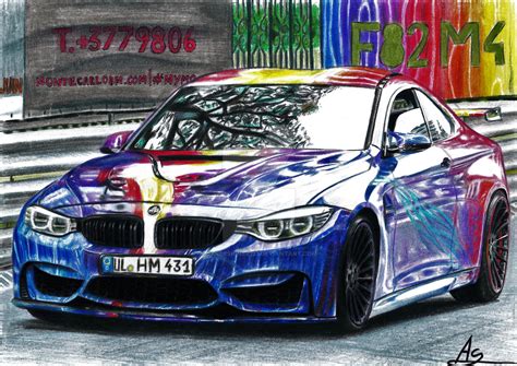 Bmw M4 F82 Hamann Drawing Hq Print By Cardesigner123 On Deviantart