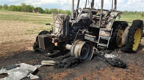 Farm Tractor Destroyed By Fire In Otonabee South Monaghan