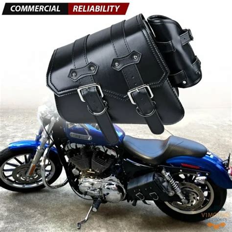 Pu Left Saddlebag With Side Storage For Harley Sportster Xl 883 1200 48