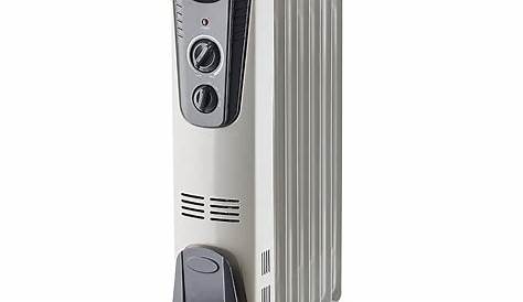 Cuori 1500W Portable Oil Filled Radiator Heater with 4 Rolling Castors