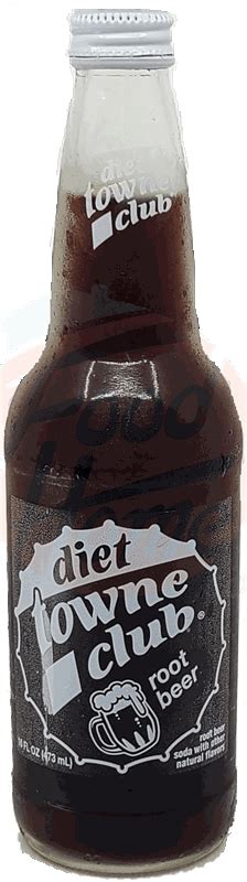 Towne Club Diet Root Beer Soda 12 Pack 16 Oz Glass Bottles 16 Ounce