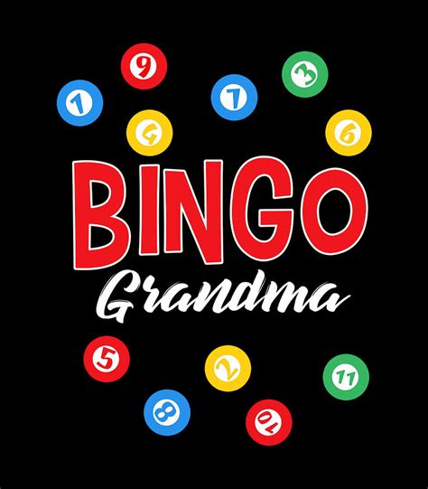 Funny Bingo Grandma Keno Lotto Lottery Lucky Number Granny Digital Art