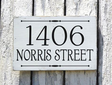 Address Plaque Custom House Numbers Sign Personalized