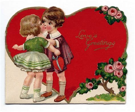 Vintage Valentine Loves Greeting Printed In Barvaria Flickr