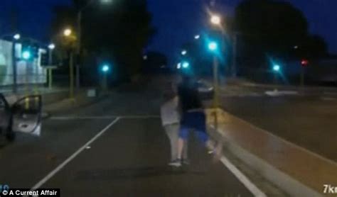 Two Men Wrestling And Choking Each Other In Road Rage Brawl Captured On