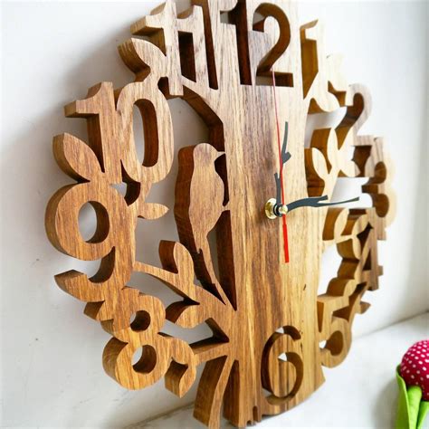 Wall Wood Clock Hand Made Clock T For Him Her Scroll Etsy
