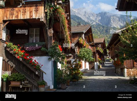 The Old Village Of Brienz Interlaken Switzerland Stock Photo Alamy