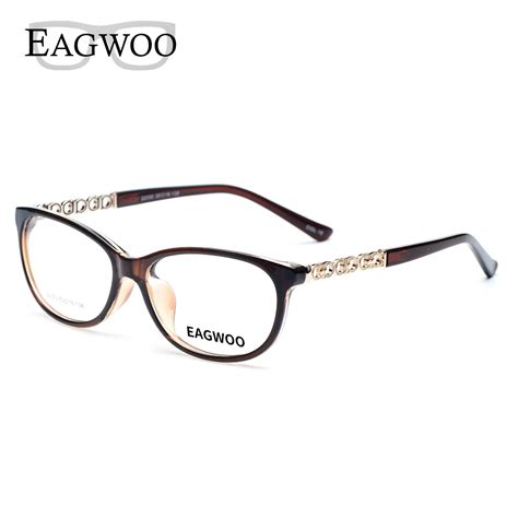 Acetate Tr90 Women Female Eyeglasses Full Rim Optical Frame Prescription Spectacle Light Clear