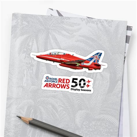 Raf Red Arrows Sticker By Stevehclark Redbubble