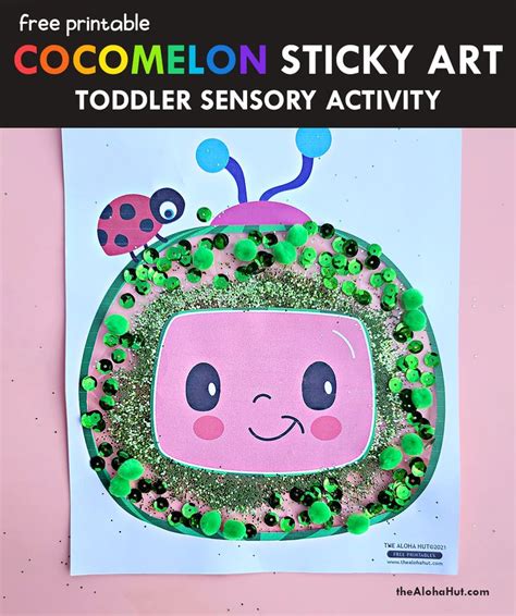 Cocomelon Toddler Art Activity Kids Sticky Art Contact Paper Craft