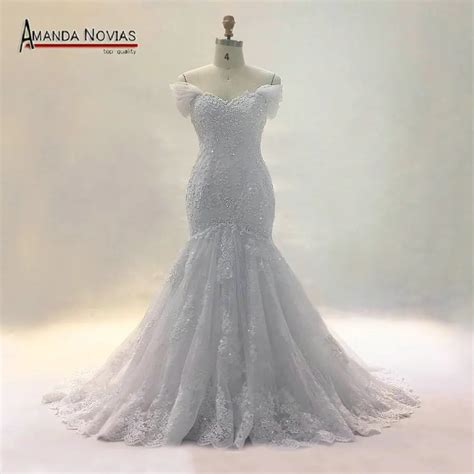 2019 vestido de noiva new fashion lace mermaid amanda novias real wedding dress real wedding