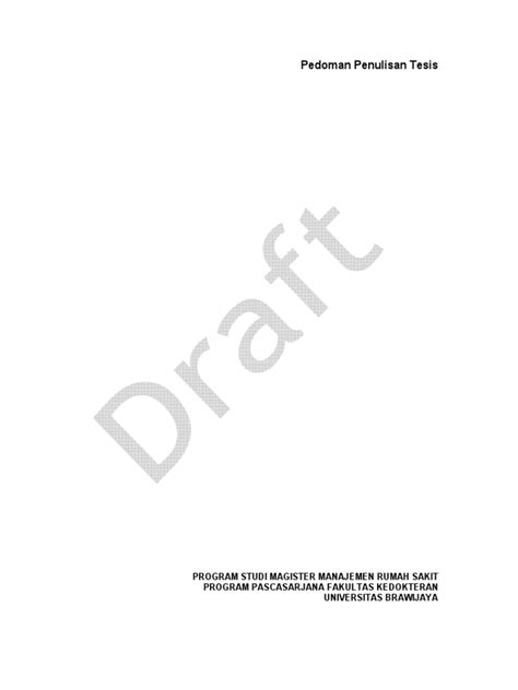 Draft Pedoman Penulisan Tesis28052020 Pdf