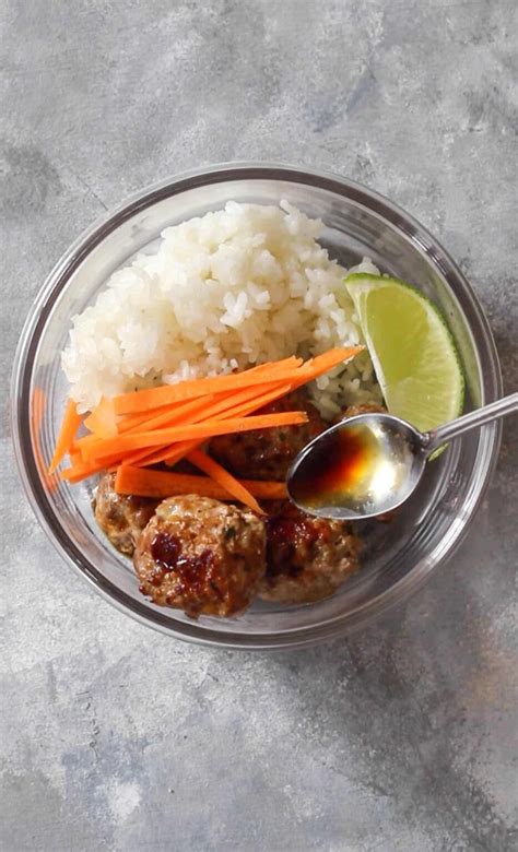 Vietnamese Bun Cha Inspired Meatballs Meal Prep Instant Pot Oven