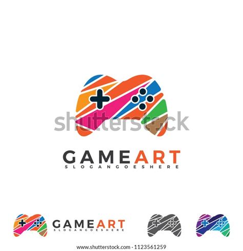 Colorful Gamepad Logo Design Illustration Gamer Stock Vector Royalty