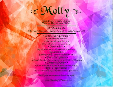 It is used mainly in english. Molly - Meaning of Name