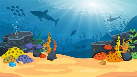Underwater Landscape Vector Art Icons And Graphics For Free Download
