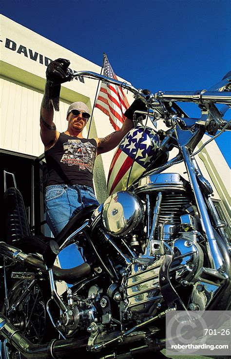 Harley Davidson Easy Rider Replica Stock Photo