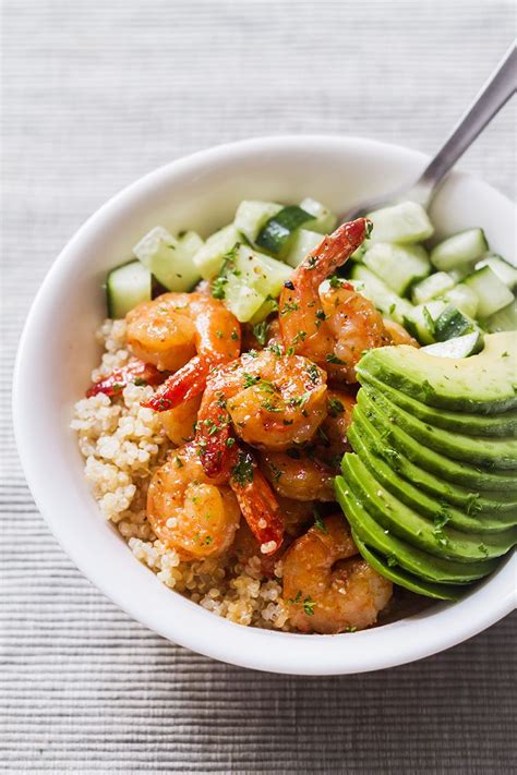 Shrimp Quinoa Bowl Recipe With Avocado — Eatwell101