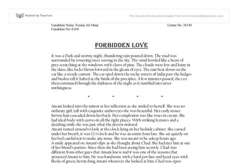 Forbidden Love Gcse English Marked By