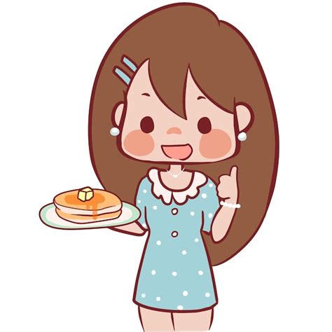 Premium Vector Gir Cooking Cartoon Cute Chibi Vector
