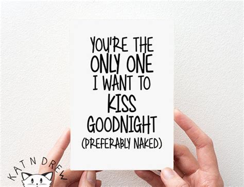 Only One I Want To Kiss Goodnight Naked Card Boyfriend Etsy