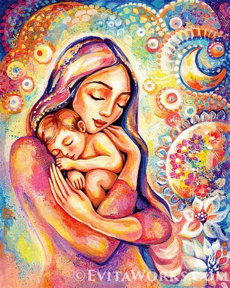Buy Young Mothers Love Artwork Mother And Baby Print Motherhood Art