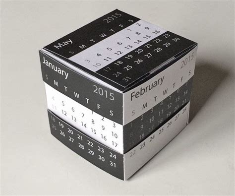 A Cube Calendar Made Of Paper Works Like Rubiks Cube With Full Details