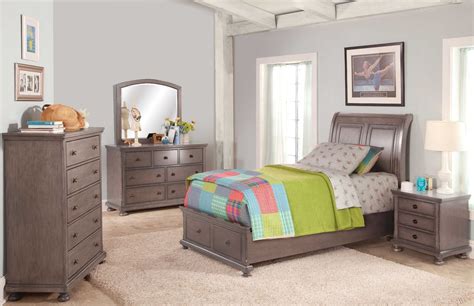 Use incense, candles, potpourri or a different scent. Allegra Youth Pewter Youth Sleigh Storage Bedroom Set from ...