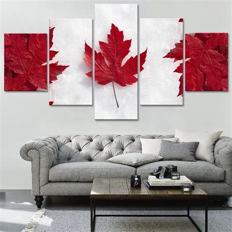 Canadian Flag Canvas Print Painting Wall Art Poster Custom