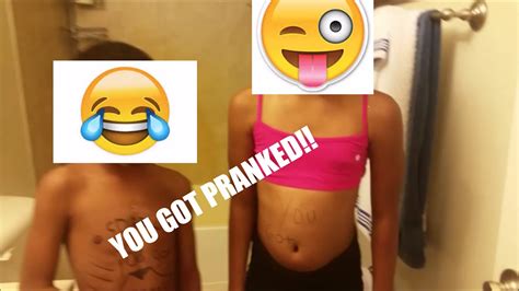 Drawing Sharpie On Them While They Sleep Prank Youtube