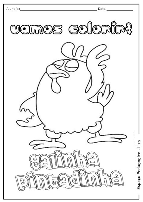 Atividade Desenhos Para Colorir Da Galinha Pintadinha E Personagens