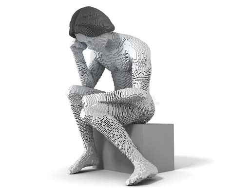 Modern Thinker Stock Illustration Illustration Of Pixelated 49552882