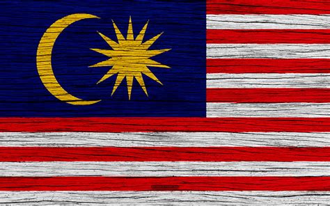 Flag Of Malaysia Asia Wooden Texture Malaysian Flag National Symbols