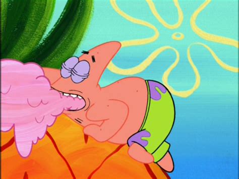 Image Patrick Eating The Gum Again Encyclopedia Spongebobia The Spongebob Squarepants Wiki