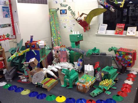 Dinosaur Junk Modelling Wingrave Church Of England School