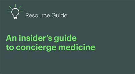 An Insiders Guide To Concierge Medicine · Specialdocs Consultants