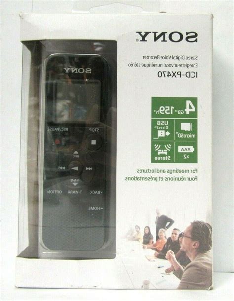 Sony Icd Px470 Stereo Digital Voice Recorder With Built In