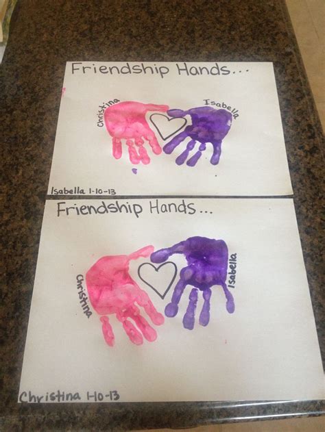 Friendship Hands | Friendship preschool crafts, Preschool friendship