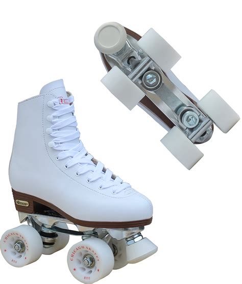 Roller Skates Chicago Women S Leather Lined Rink Size 10 White Adult Skating 39035021667 Ebay