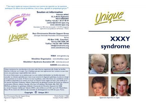 Xxxy Syndrome Unique The Rare Chromosome Disorder