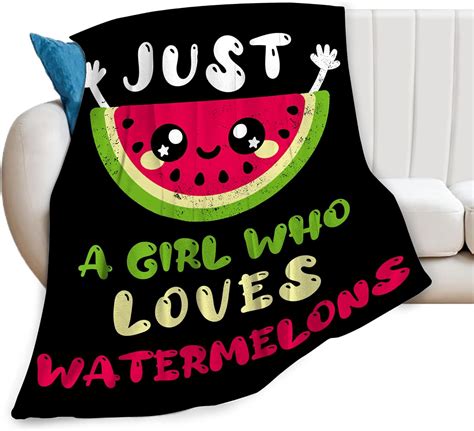 Watermelon Blanket Just A Girl Who Loves Fruits Throw