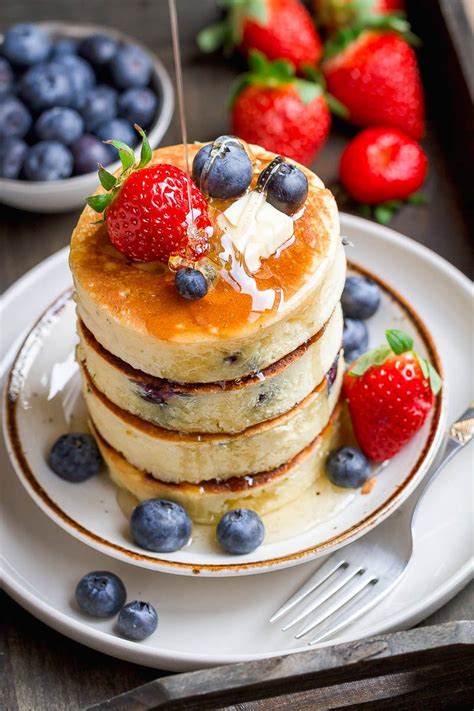 Lemon Blueberry Pancakes Recipe — Eatwell101