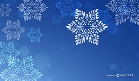 Blue Christmas Background With White Snowflakes Vector