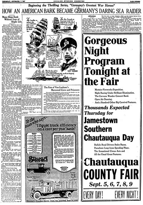 Wednesday, September 7, 1927, Dunkirk Evening Observer , page 15