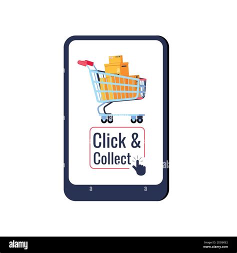 Click And Collect Delivery Retail Icon Isolated On White Background